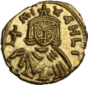 obverse: Michael II the Amorian, with Theophilus (820-829).. AV Semissis. Syracuse mint
