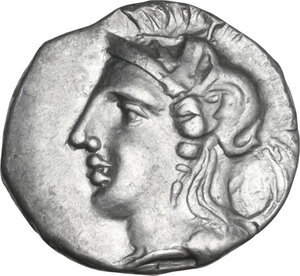 obv: Southern Apulia, Tarentum. AR Diobol, c. 380-325 BC