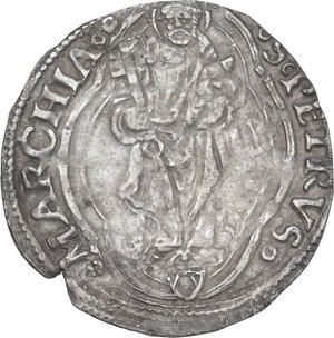 reverse: Ancona.  Giulio II (1503-1513), Giuliano della Rovere.. Terzo di giulio
