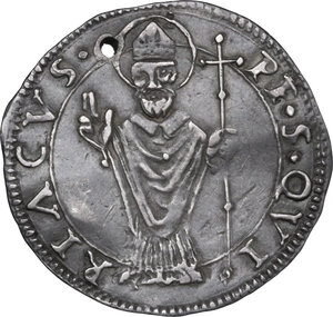 reverse: Ancona.  Monetazione anonima pontificia (inizi del XVI sec. - 1532). Grosso