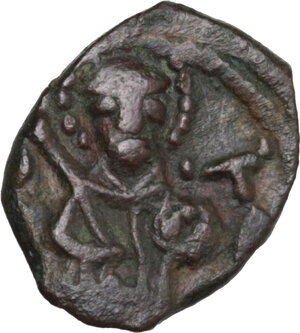 obverse: Bari.  Ruggero II (1105-1154). Follaro