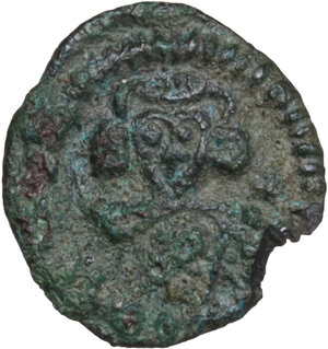 reverse: Capua.  Monetazione anonima dei Principi di Capua e di Benevento (fine X secolo). Mezzo denaro