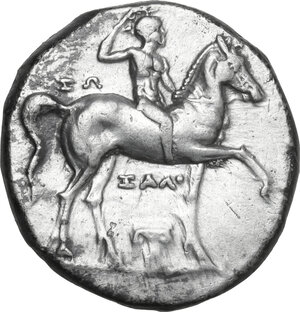 obverse: Southern Apulia, Tarentum. AR Nomos, 280-272 BC