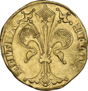 obverse: Firenze.  Repubblica (Sec. XIII-1532). Fiorino d oro IV serie, 1267-1303, simbolo balla di mercanzia, maestro di zecca sconosciuto