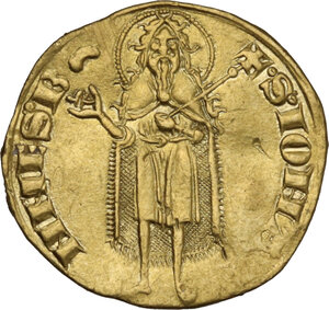reverse: Firenze.  Repubblica (Sec. XIII-1532). Fiorino d oro IV serie, 1267-1303, simbolo balla di mercanzia, maestro di zecca sconosciuto