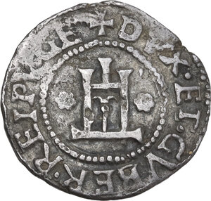 obverse: Genova.  Dogi Biennali (1528-1797), I fase (1528-1541). Mezzo testone, sigle CG