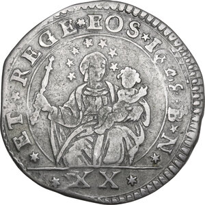 obverse: Genova.  Dogi Biennali (1528-1797), III fase (1637-1797). Lira 1648, sigle IBN