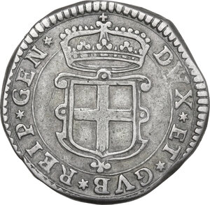 reverse: Genova.  Dogi Biennali (1528-1797), III fase (1637-1797). Lira 1648, sigle IBN