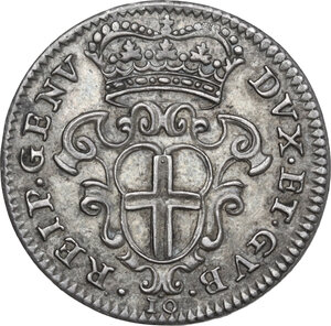 obverse: Genova.  Dogi Biennali (1528-1797), III fase (1637-1797). Da 10 soldi 1675