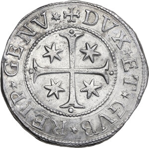 reverse: Genova.  Dogi Biennali (1528-1797), III fase (1637-1797).. Scudo stretto 1676, sigle ILM