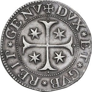reverse: Genova.  Dogi Biennali (1528-1797), III fase (1637-1797). Scudo stretto 1705, sigle IBM