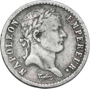 obverse: Genova.  Napoleone Bonaparte (1805-1814).. Demi franc o quarto di franco 1813 C L