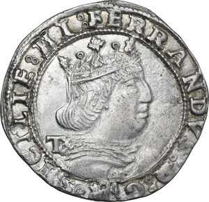 obverse: L Aquila.  Ferdinando I d Aragona (1458-1494). Coronato