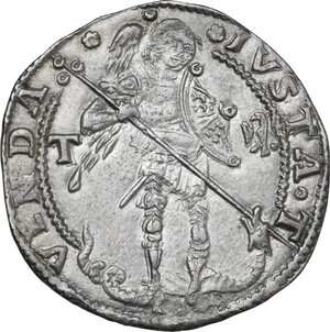 reverse: L Aquila.  Ferdinando I d Aragona (1458-1494). Coronato