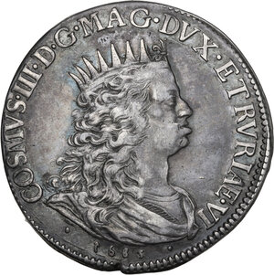 obverse: Livorno.  Cosimo III de  Medici (1670-1723). Mezzo Tollero 1683
