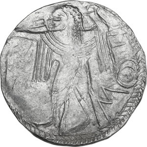 reverse: Lucania, Poseidonia-Paestum. AR Nomos, c. 530-500 BC