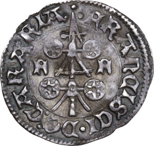 obverse: Padova.  Francesco I da Carrara (1355-1388). Carrarino da due soldi