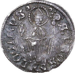 reverse: Padova.  Francesco I da Carrara (1355-1388). Carrarino da due soldi