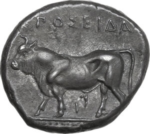 reverse: Lucania, Poseidonia-Paestum. AR Stater, 420-410 BC