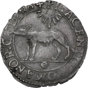 reverse: Piacenza.  Clemente VII (1523-1534), Giulio De Medici. Grossetto da 3 soldi del Giubileo 1525