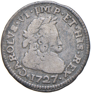 obverse: Milano. Carlo VI d Austria (1707-1740). Imperatore del S.R.I., 1711-1740. Da 10 soldi 1727 AG gr. 1,70. MIR 416/5. q.BB