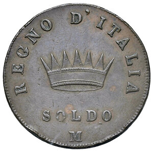 reverse: Milano. Napoleone I re d Italia (1805-1814). Soldo 1809 CU. MIR 485/3. Colpetti, altrimenti migliore di BB