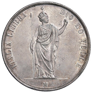 reverse: Milano. Governo provvisorio di Lombardia (1848). Da 5 lire 1848 AG. MIR 527/1. Buon BB