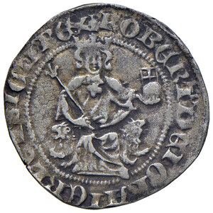 obverse: Napoli. Roberto d Angiò (1309-1343). Gigliato AG gr. 3,05. MIR 28. Tosato, BB