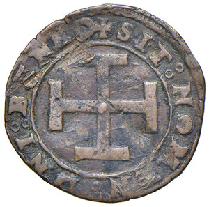 reverse: Napoli. Federico III d Aragona (1496-1501). Sestino AE gr. 1,83. MIR 109. Raro. Graffietti al rov., altrimenti BB