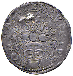 reverse: Napoli. Carlo V d’Asburgo (1516-1556). Mezzo carlino (sigla A) AG gr. 1,42. MIR 150/1. Magliocca 69. Raro. Forato, altrimenti buon BB 