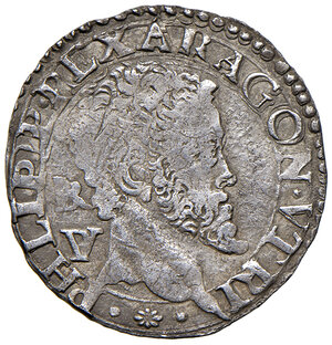 obverse: Napoli. Filippo II di Spagna (1554-1598). II periodo: re di Spagna, 1556-1598. Carlino (sigle IBR/VP) AG gr. 2,93. MIR 180/1. Magliocca 69. BB  