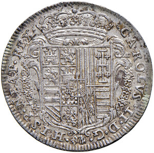 obverse: Napoli. Carlo II di Spagna (1665-1700). II periodo: re, 1674-1700. Tarì 1687 (sigle AG/A) AG gr. 5,65. MIR 298/6. Magliocca 19. q.SPL  