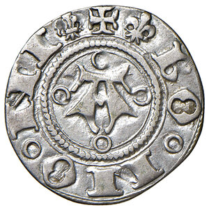 obverse: Bologna. Repubblica (1376-1401). Bolognino AG gr. 0,98. MIR 11. Lievemente tosato, altrimenti q.SPL