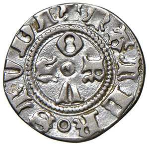 reverse: Bologna. Repubblica (1376-1401). Bolognino AG gr. 0,98. MIR 11. Lievemente tosato, altrimenti q.SPL