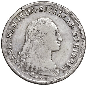 obverse: Napoli. Ferdinando IV di Borbone (1759-1816). Piastra 1787 AG gr. 26,99. MIR 370/3. Magliocca 245. q.BB/BB