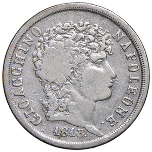obverse: Napoli. Gioacchino Murat (1808-1815). Monetazione decimale, 1811-1815. Da 2 lire 1813 AG. MIR 442/1. Magliocca 419. MB/BB