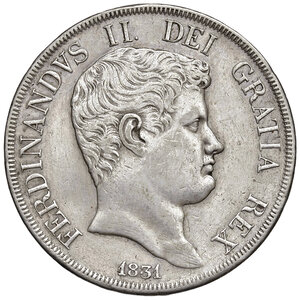 obverse: Napoli. Ferdinando II di Borbone (1830-1859). Piastra 1831 AG. MIR 499. Magliocca 536. BB