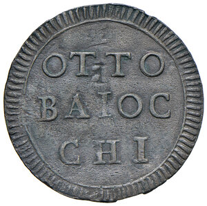 reverse: Perugia. Pio VI (1775-1799). Da 8 baiocchi 1797 anno XXIII MI gr. 4,30. Muntoni 385. Berman 3127. MIR 2974/1. BB