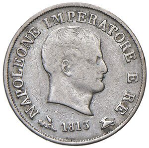obverse: Bologna. Napoleone I re d Italia (1805-1814). Da 10 soldi 1813 AG. MIR 65/2. Raro. BB/Buon BB