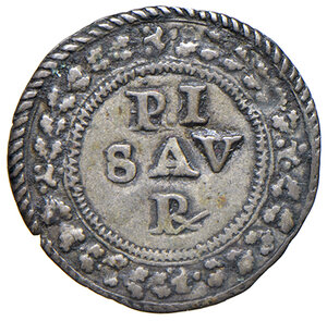 reverse: Pesaro. Guidobaldo II della Rovere (1538-1574). Bolognino nuovo AG gr. 0,64. Cavicchi PS, 140. Patina di medagliere, migliore di BB