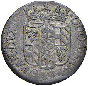 obverse: Piacenza. Odoardo Farnese (1622-1646). Da 10 soldi MI gr. 4,61. MIR 1165. BB