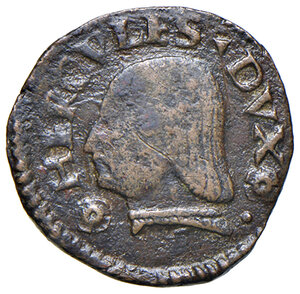 obverse: Reggio Emilia. Ercole I d Este (1471-1505). Bagattino AE gr. 1,98. MIR 1270. BB