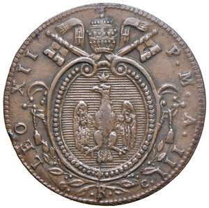obverse: Roma. Leone XII (1823-1829). Mezzo baiocco 1826 anno III CU. Pagani 135. MIR 3077/2. Buon BB