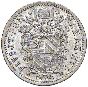obverse: Roma. Pio IX (1846-1878). Da 10 baiocchi 1862 anno XVI AG. Pagani 444. MIR 3155/9. q.FDC