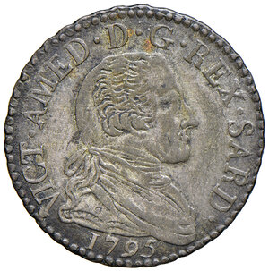 obverse: Savoia. Vittorio Amedeo III (1773-1796). Da 20 soldi 1795 (Torino) MI gr. 5,28. MIR 990b. BB