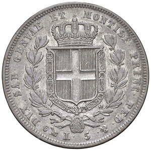 reverse: Savoia. Carlo Alberto (1831-1849). Da 5 lire 1832 (Genova) AG. MIR 1047f. Buon BB