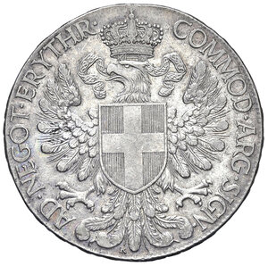 reverse: Savoia. Vittorio Emanuele III re d Italia (1900-1946). Monetazione per la Colonia Eritrea. Tallero 1918 (Roma) AG. MIR 1173a. Rara. BB/Migliore di BB