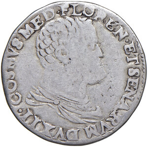 obverse: Siena. Cosimo I de Medici (1537-1574). II periodo: duca di Firenze e Siena, 1555-1569. Testone AG gr. 8,81. MIR 578. Molto raro. MB/q.BB