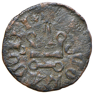obverse: Campobasso. Nicola II di Montfort (1461-1463). Tornese (simbolo: crescenti) MI gr. 0,84. CNI 19. MIR –. Variante molto rara. q.BB