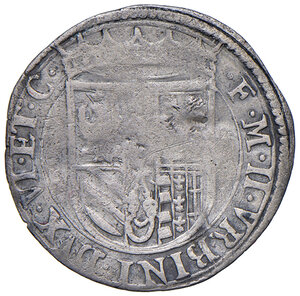 obverse: Urbino. Francesco Maria II della Rovere (1574-1624). Mezzo paolo AG gr. 1,35. Cavicchi 218. Molto raro. MB